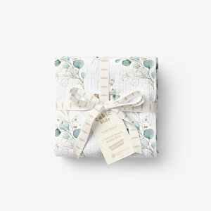 4 Katlı Müslin Örtü - Yaprak Desenli Bebek Müslin Battaniyesi - Dört Katlı Müslin 100x110 Cm 4 Katlı Müslin Örtü - Yaprak Desenli Bebek Müslin Battaniyesi - Dört Katlı Müslin 100x110 Cm