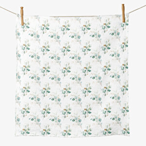 4 Katlı Müslin Örtü - Yaprak Desenli Bebek Müslin Battaniyesi - Dört Katlı Müslin 100x110 Cm 4 Katlı Müslin Örtü - Yaprak Desenli Bebek Müslin Battaniyesi - Dört Katlı Müslin 100x110 Cm