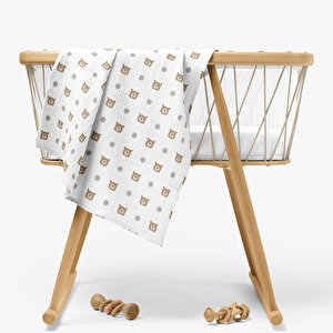 4 Katlı Müslin Örtü - Ayıcık Desenli Bebek Battaniyesi - Dört Katlı Müslin 100x110 Cm - Minimal Desen 4 Katlı Müslin Örtü - Ayıcık Desenli Bebek Battaniyesi - Dört Katlı Müslin 100x110 Cm - Minimal Desen