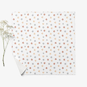 4 Katlı Müslin Örtü - Bebek Battaniyesi Yıldız Desenli 100x110 Cm 4 Katlı Müslin Örtü - Bebek Battaniyesi Yıldız Desenli 100x110 Cm