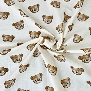 2 Katlı Müslin Örtü - Ayıcık Desenli - %100 Pamuk - 75x95 cm 2 Katlı Müslin Örtü - Ayıcık Desenli - %100 Pamuk - 75x95 cm