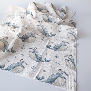 2 Katlı Müslin Örtü 75x95 cm - Bebek Müslin Örtü - 2 Katlı Müslin