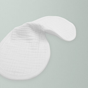 8 Katlı Müslin Bebek Omuz Mendili - %100 Pamuk - 2'li Paket - Omuz Örtüsü -Ekru Renk