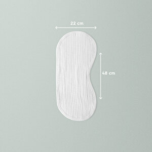 8 Katlı Müslin Bebek Omuz Mendili - %100 Pamuk - 2'li Paket - Omuz Örtüsü -Ekru Renk