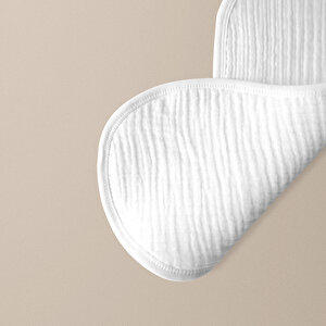 8 Katlı Müslin Bebek Omuz Mendili - %100 Pamuk - 4'lü Paket - Omuz Örtüsü -Ekru Renk