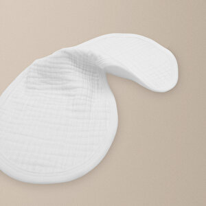 8 Katlı Müslin Bebek Omuz Mendili - %100 Pamuk - 4'lü Paket - Omuz Örtüsü -Ekru Renk