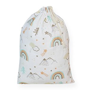 Dağ Desenli Kirli Kesesi - Kıyafet Kesesi 30x40cm