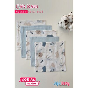 %100 Müslin Mini Bebek Bezi – 5 Adet Mendil Ağız Silme & Ter Alma Bezi (24–25 cm) %100 Müslin Mini Bebek Bezi – 5 Adet Mendil Ağız Silme & Ter Alma Bezi (24–25 cm)
