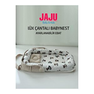 Çantalı Babynest Taşınabilir Anne Yanı Islanan Panda Pike Babynest