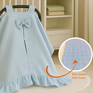 Tek Katlı Mavi Müslin Puset Örtüsü – Nefes Alabilen Ultra Hafif Kumaş Tek Katlı Mavi Müslin Puset Örtüsü – Nefes Alabilen Ultra Hafif Kumaş