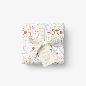 4 Katlı Müslin Örtü - Fiyonk Desenli Bebek Müslin Battaniyesi - 100x110 Cm