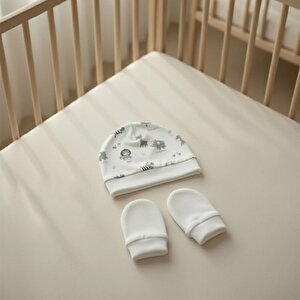 %100 Pamuklu Şapka - Eldiven Seti - Safari %100 Pamuklu Şapka - Eldiven Seti - Safari