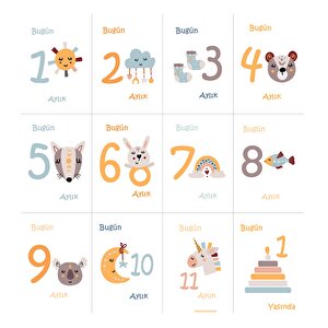 Bebek Hediyelik Yenidoğan Bornoz %100 Pamuk Ve Aylık Konsept Anı Kart 12'li, Kız Baby Shower Hediye Bebek Hediyelik Yenidoğan Bornoz %100 Pamuk Ve Aylık Konsept Anı Kart 12'li, Kız Baby Shower Hediye