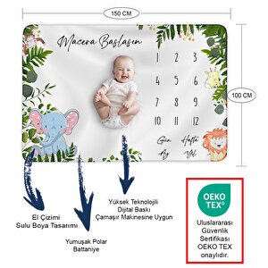 Bebek Hediyelik Aylık Anı Battaniyesi (150x100cm) - Aylık Konsept Fotoğraf Çekim Örtüsü, Anı Kartları, Yeni Doğan Hediye Seti Bebek Hediyelik Aylık Anı Battaniyesi (150x100cm) - Aylık Konsept Fotoğraf Çekim Örtüsü, Anı Kartları, Yeni Doğan Hediye Seti