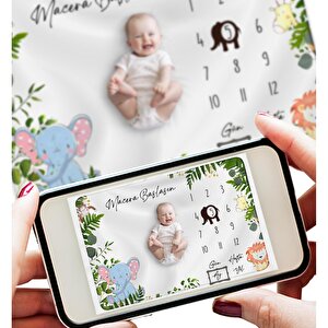 Bebek Hediyelik Aylık Anı Battaniyesi (150x100cm) - Aylık Konsept Fotoğraf Çekim Örtüsü, Anı Kartları, Yeni Doğan Hediye Seti Bebek Hediyelik Aylık Anı Battaniyesi (150x100cm) - Aylık Konsept Fotoğraf Çekim Örtüsü, Anı Kartları, Yeni Doğan Hediye Seti