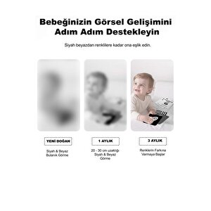 Siyah Beyaz Bebek Zeka Kartları, Yenidoğan Beyin Gelişimi Eğitici Kart, Hediyelik, 0-3 Ay, 36 Adet Siyah Beyaz Bebek Zeka Kartları, Yenidoğan Beyin Gelişimi Eğitici Kart, Hediyelik, 0-3 Ay, 36 Adet