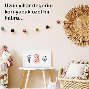 Bebek El Ayak İzi Seti, Temassız Mürekkep Baskı Kiti (2 Adet) ve Yenidoğan Hediye Anı Çerçevesi Bebek El Ayak İzi Seti, Temassız Mürekkep Baskı Kiti (2 Adet) ve Yenidoğan Hediye Anı Çerçevesi