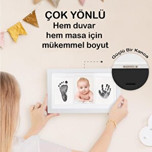 Bebek El Ayak İzi Seti, Temassız Mürekkep Baskı Kiti (2 Adet) ve Yenidoğan Hediye Anı Çerçevesi Bebek El Ayak İzi Seti, Temassız Mürekkep Baskı Kiti (2 Adet) ve Yenidoğan Hediye Anı Çerçevesi