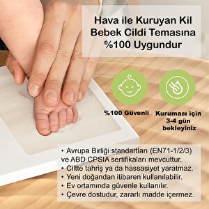 Bebek El Ayak İzi Seti – Kişiselleştirilebilir Kil Anı Çerçevesi | Yenidoğan Bebek Hediye ve Hatıra Bebek El Ayak İzi Seti – Kişiselleştirilebilir Kil Anı Çerçevesi | Yenidoğan Bebek Hediye ve Hatıra