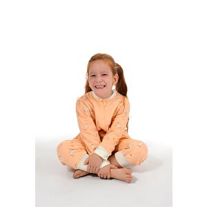 Kız Ördekli Desen Uyku Tulumu Fermuarlı 1TOG Bisiklet Yaka Ribanalı Paça Uzun Kol Kız Ördekli Desen Uyku Tulumu Fermuarlı 1TOG Bisiklet Yaka Ribanalı Paça Uzun Kol