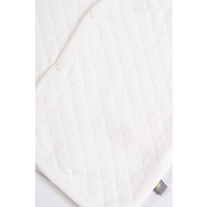 Kapitone Bebek Yelek- Beyaz