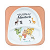 Little Adventurer Melamin Kare Bölmeli Mama Tabağı Seti (2 Kaşıklı)