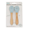 Mama Kaşığı + Çatal Mineral Blue