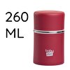  Paslanmaz Çelik Kırmızı Bebek Mama Saklama Termosu 260 ml