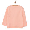 Kız Bebek Sweatshirt Şardonlu Bisiklet Yaka Uzun Kol Pembe