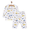 Uzun Kol Gömlek Yaka Araç Desenli Pijama Takımı