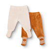 Erkek Bebek 2li Çoraplı Pantolon Kadife Çoraplı Paça