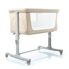 Anne Yanı Asansörlü ve Sallanabilir Bebek Beşiği Bej
