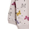 Basic Az Şardonlu Kelebek Desenli Sweatshirt Kız Bebek