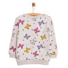 Basic Az Şardonlu Kelebek Desenli Sweatshirt Kız Bebek