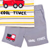 Cars&Roads Erkek Kamyon Baskılı Tshirt-Şort Erkek Bebek