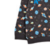 Erkek Bebek Sweatshirt Şardonlu Uzay Metraj Baskılı Bisiklet Yaka Uzun Kol