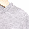 Erkek Bebek Sweatshirt Şardonlu Çıtçıtlı Bisiklet Yaka Uzun Kol Koyu Gri Melanj