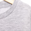 Erkek Bebek Sweatshirt Şardonlu Çıtçıtlı Bisiklet Yaka Uzun Kol Koyu Gri Melanj