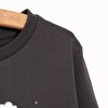 Erkek Bebek Sweatshirt Şardonlu Çıtçıtlı Bisiklet Yaka Uzun Kol Koyu Gri