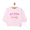 Basic Az Şardonlu Aslan Desenli Sweatshirt Kız Bebek