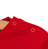 Kız Bebek Sweatshirt Şardonlu Aslan Desenli Bisiklet Yaka Uzun Kol Kırmızı