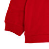 Kız Bebek Sweatshirt Şardonlu Aslan Desenli Bisiklet Yaka Uzun Kol Kırmızı
