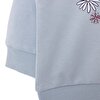 Basic Az Şardonlu Çiçekli Yazı Desenli Sweatshirt Kız Bebek