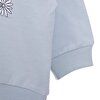 Basic Az Şardonlu Çiçekli Yazı Desenli Sweatshirt Kız Bebek