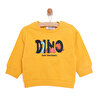 Basic Az Şardonlu Dino Baskılı Sweatshirt Erkek Bebek