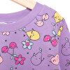 Kız Bebek Sweatshirt Şardonlu Meyve Desenli Çıtçıtlı Bisiklet Yaka Uzun Kol