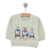 Basic Az Şardonlu Penguen Desenli Sweatshirt Kız Bebek