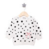 Basic Az Şardonlu Puantiye Desenli Sweatshirt Kız Bebek