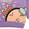 Basic Az Şardonlu Sevimli Tavşan Desenli Sweatshirt Kız Bebek