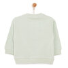 Kız Bebek Sweatshirt Şardonlu Sincap Desenli Bisiklet Yaka Uzun Kol Mint